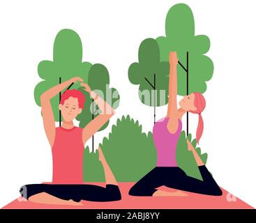 Men And Women Practicing Yoga. Set Of Yoga Poses For Design Royalty Free  SVG, Cliparts, Vectors, and Stock Illustration. Image 43117700.