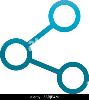 sharing content user interface blue gradient vector illustration Stock Vector