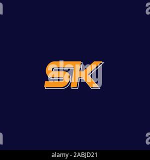 sk logo. modern sk initial logo Stock Vector