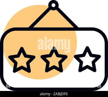 hanging sign stars shopping line style vector illustration dot color vector illustration Stock Vector