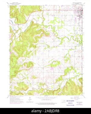 Avant SE, Oklahoma, map 1963, 124000, United States of America by