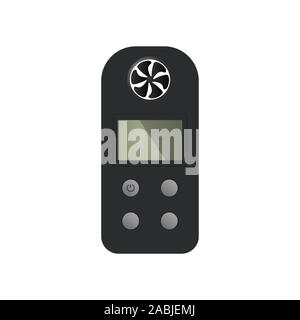 Wind meter control device. Vector illustration. Ventilation equipment. Stock Vector