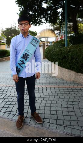 Pro Democracy political activist Joshua Wong. Stock Photo