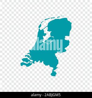 Netherland map on transparent background. Vector illustration. Stock Vector