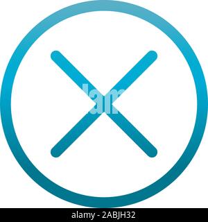 error symbol user interface blue gradient vector illustration Stock Vector