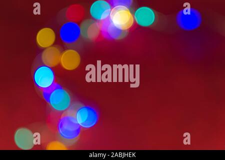 Defocused lights bokeh background. Abstract multicolored Christmas concept Stock Photo
