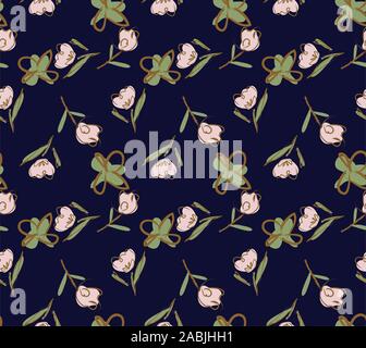 Seemlees Line Line Pattern Seamless modern floral brushstroke pattern. Large hand-drawn botanical ...