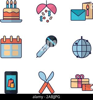 Isolated party icon set vector design Stock Vector