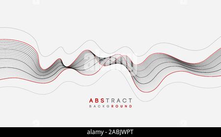 Abstract vector background, black wave for design brochure, website, flyer. Stock Vector