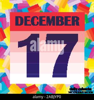 December 17 icon. For planning important day. Banner for holidays and ...