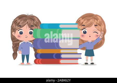 School kids cartoons vector design Stock Vector