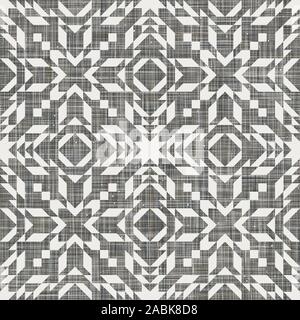 Seamless kilim swatch design on linen texture Stock Vector