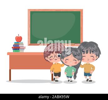 School kids cartoons vector design Stock Vector