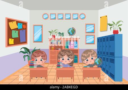 School kids cartoons vector design Stock Vector