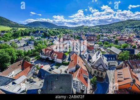 Totale Altstadt, Goslar, Niedersachsen, Deutschland Stock Photo