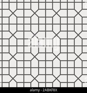 Chinese screen seamless pattern simple black white Stock Vector