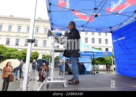 Bernhard Zimniok, candidate of the Alternative for Germany (AfD) in the European elections 2019, speaks at an election rally on Wittelsbacherplatz. [automated translation] Stock Photo