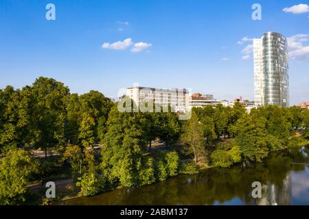 Schwanenspiegel in Dusseldorf - Germany Stock Photo