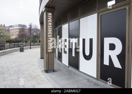 The newly reopened Riverside Studios, Queen Caroline Street, Hammersmith, London, W6, U.K. Stock Photo