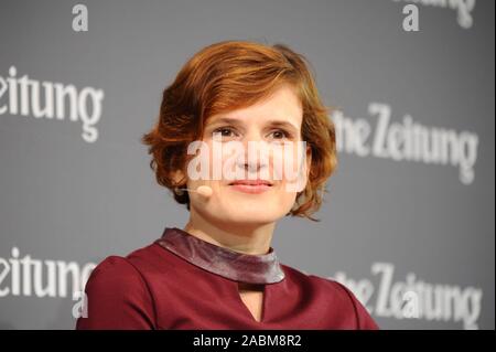 Katja Kipping, leader of the Left Party and member of the German Bundestag, at the SZ economic summit in Berlin. [automated translation] Stock Photo