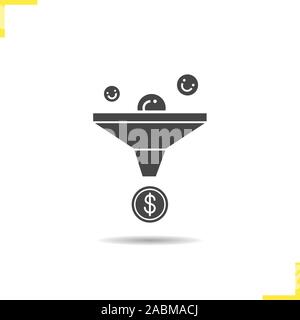 sales pipeline icon, black vector sign with editable strokes, concept ...