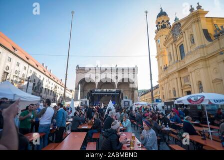 The Band The Grexits Play At The Ander Art Festival At The Odeonsplatz In Munich Automated Translation Stock Photo Alamy