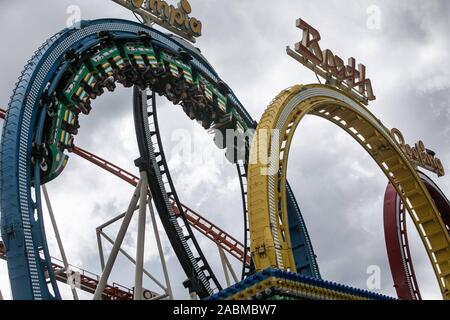 The roller coaster Olympia Looping on the Munich Wiesn