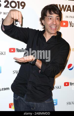 November 27, 2019, Sydney, NSW, Australia: ARJ BARKER poses in the Awards Room during the 33rd Annual ARIA Awards 2019 at The Star on November 27, 2019 in Sydney, NSW Australia  (Credit Image: © Christopher Khoury/Australian Press Agency via ZUMA  Wire) Stock Photo