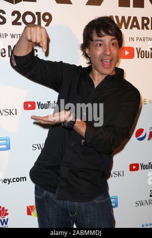 November 27, 2019, Sydney, NSW, Australia: ARJ BARKER poses in the Awards Room during the 33rd Annual ARIA Awards 2019 at The Star on November 27, 2019 in Sydney, NSW Australia  (Credit Image: © Christopher Khoury/Australian Press Agency via ZUMA  Wire) Stock Photo