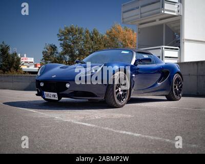 MONTMELO, SPAIN-SEPTEMBER 29, 2019: Lotus Elise Series 3 at city streets Stock Photo