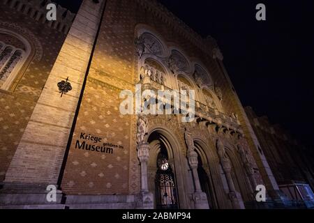 VIENNA, AUSTRIA - NOVEMBER 6, 2019: Main entrance to the Heeresgeschichtliches museum, also called the Museum of Military History of Vienna, the main Stock Photo