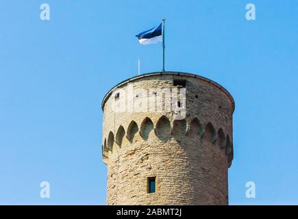 Pikk Hermann Tower, part of Toompea Castle, Old Town, Tallinn, Estonia Stock Photo