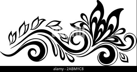 vector flower designs and background and borders Stock Photo