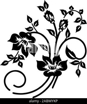 vector flower designs and background and borders Stock Photo