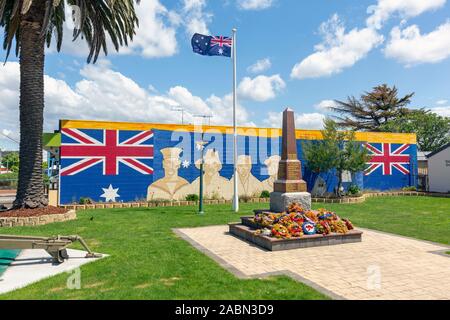 War memorial, St. Helens, Tasmania, Australia.  The memorial commemorates Tasmanians killed in the various conflicts in which Australia has been invol Stock Photo