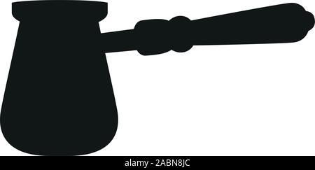 Coffee cezve icon black on white background Stock Vector