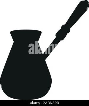 Coffee cezve icon black on white background Stock Vector