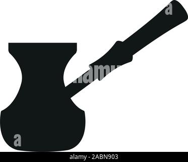 Coffee cezve icon black on white background Stock Vector