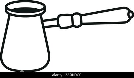 Coffee cezve icon black on white background Stock Vector
