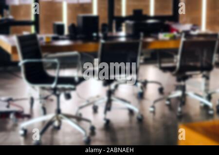 Abstract blur modern office interior background Stock Photo