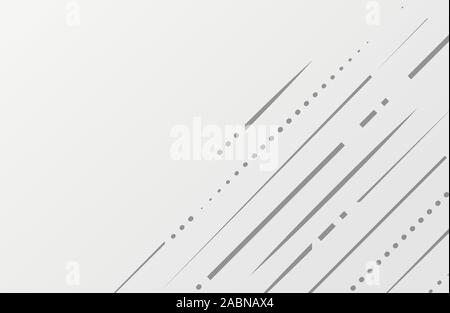 Abstract white and gray color lines background. Stock Vector