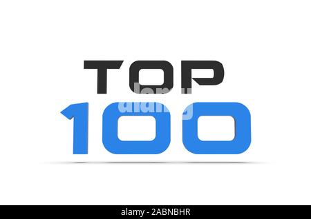 Top 100 3D Rendering Text on white Stock Photo