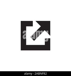External Link Icon w image showing a link to a different website Stock Vector