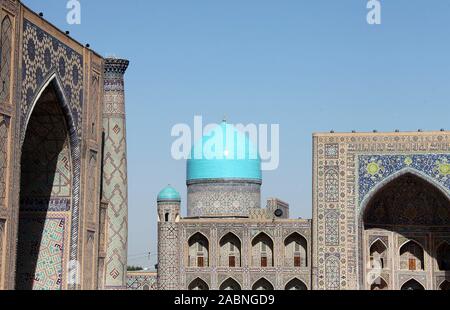 The famous Registan in Samarkand Stock Photo