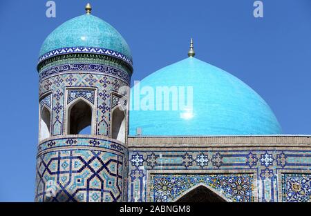 Tilya Kori Madrasah at the Registan in Samarkand Stock Photo