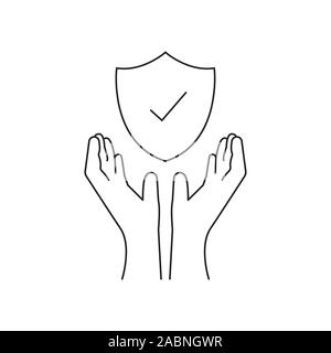 care protection secure vector icon Stock Vector