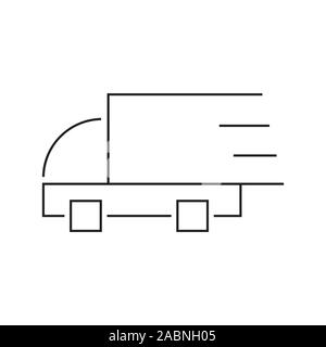 fast delivery truck line icon. Truck Car icon template black color editable. Delivery Truck symbol vector sign isolated on white background. Simple lo Stock Vector
