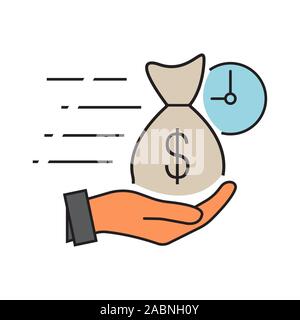 Quick and easy loan fast money providence icon vector illustration. easy instant credit, loan payment, fast money icon, finance color symbol for web a Stock Vector