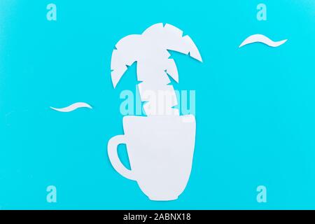 Beach cocktail concept image. Cartoon styled image Stock Photo