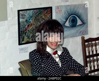 Close-up of Fenella Fielding OBE, making one of her many  guest appearances for the Misty Moon Film Society, Ladywell, Lewisham Stock Photo